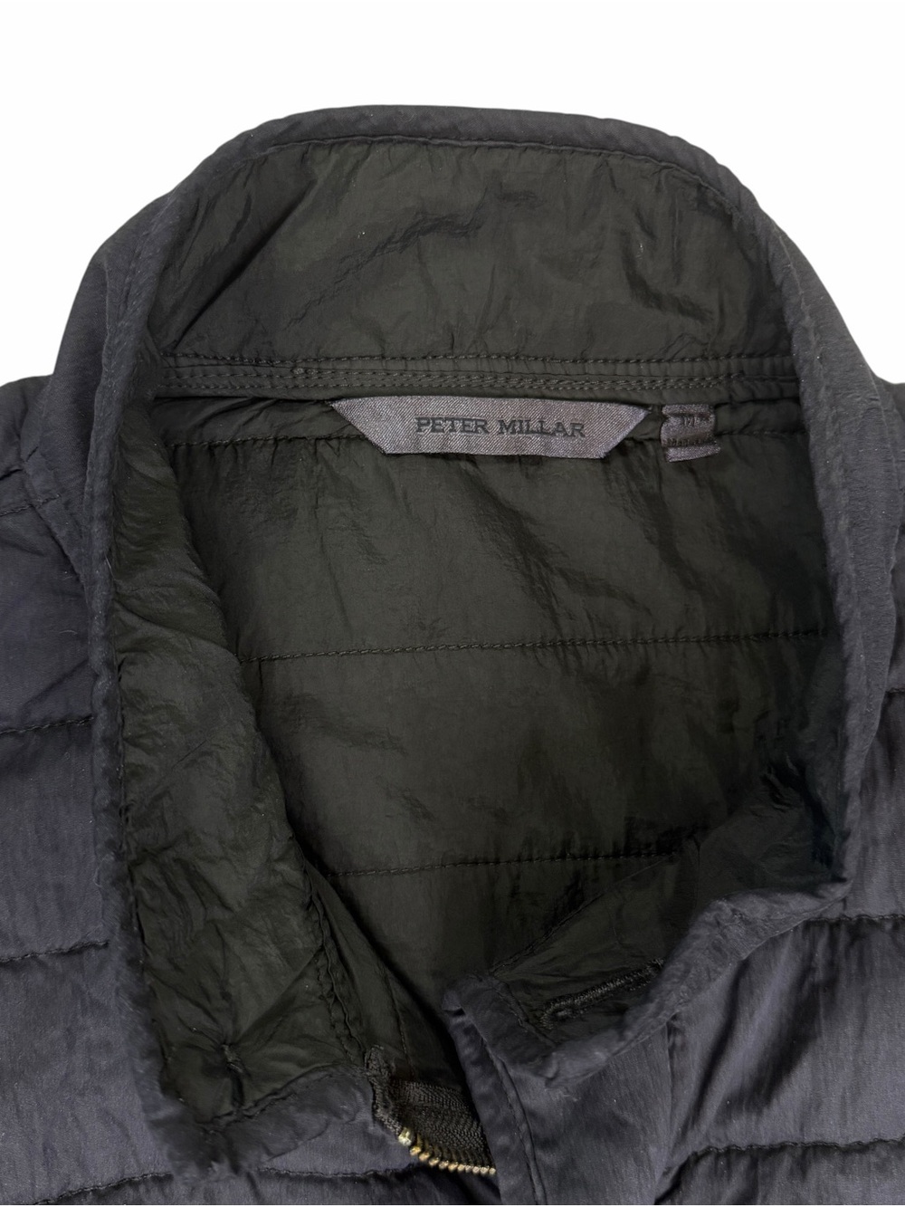 Peter Millar Quilted Navy Lightweight Jacket - Picture 3 of 5